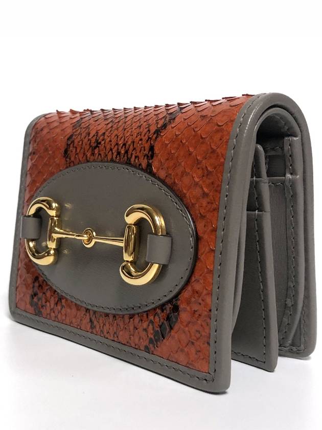 Horsebit 1955 Python Half Wallet Brown - GUCCI - BALAAN 6