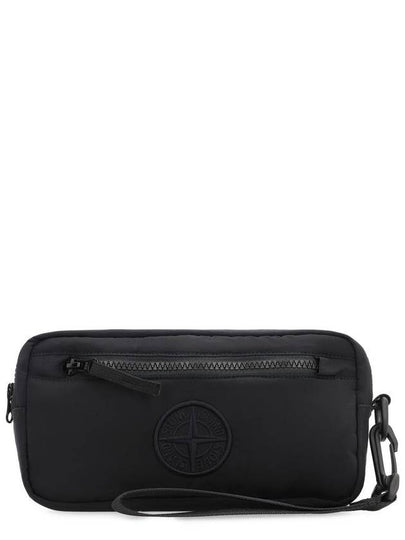 Compass Motif Pouch Bag Black - STONE ISLAND - BALAAN 2