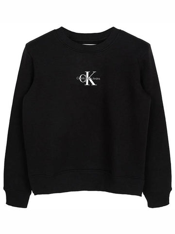 Monologo Sweatshirt Black - CALVIN KLEIN - BALAAN 1