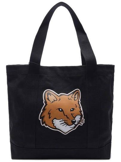 Fox Head Print Tote Bag Black - MAISON KITSUNE - BALAAN 2