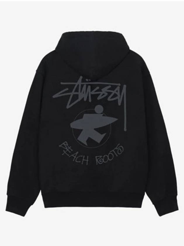 Beach Root Hooded Zip up Black 1975072 - STUSSY - BALAAN 1