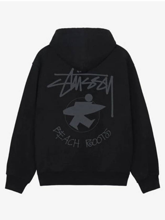 Beach Root Hooded Zip up Black 1975072 - STUSSY - BALAAN 1