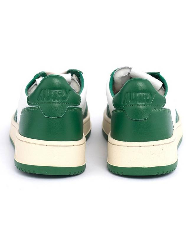 Men's Medalist Leather Low Top Sneakers Green - AUTRY - BALAAN 5