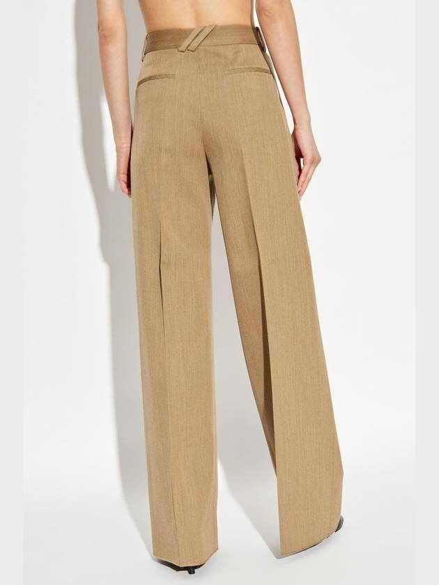 Burberry Creased Trousers, Women's, Brown - BURBERRY - BALAAN 4