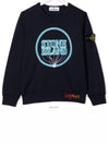 8 12 year old size dark navy printed wappen round sweatshirt 741662340 - STONE ISLAND - BALAAN 3