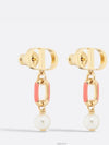 Dioriviera Petit CD Metal Earrings Pink Gold - DIOR - BALAAN 3