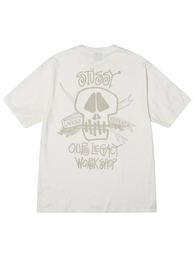 x Our Legacy Work Shop Surf Skull Pigment Dyed TShirt Natural 3903784 - STUSSY - BALAAN 1