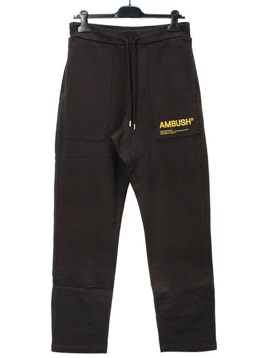 Men's Logo Workshop Fleece Track Pants Black - AMBUSH - BALAAN 2