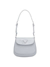 Cleo Brushed Leather Mini Shoulder Bag Cornflower - PRADA - BALAAN 1