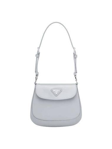 Cleo Brushed Leather Mini Shoulder Bag Cornflower - PRADA - BALAAN 1