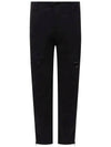 Lens Wappen Zipper Cargo Track Pants Black - CP COMPANY - BALAAN 2