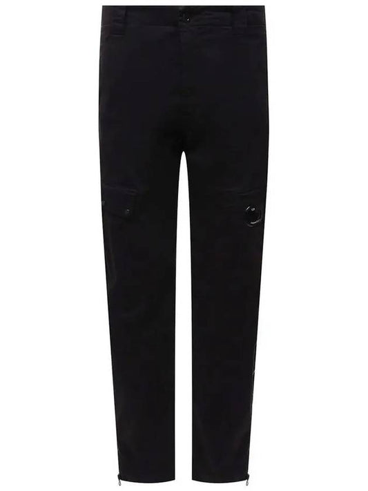 Lens Wappen Zipper Cargo Straight Pants Black - CP COMPANY - BALAAN 2