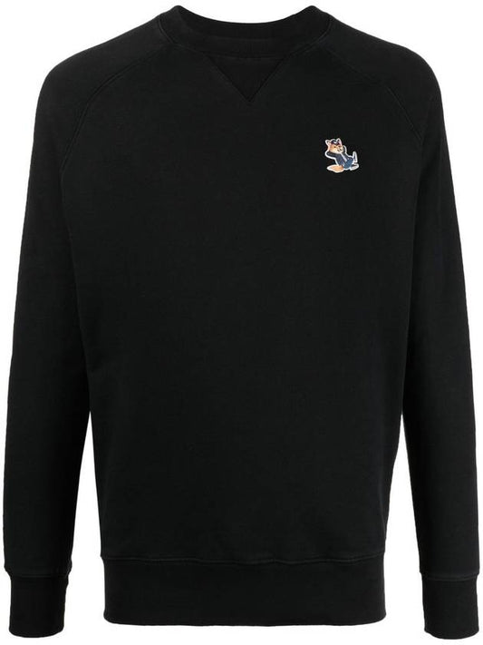 Dressed Fox Patch Classic Sweatshirt Black - MAISON KITSUNE - BALAAN 2