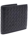 Intrecciato Calf Leather Half Wallet Black - BOTTEGA VENETA - BALAAN 4