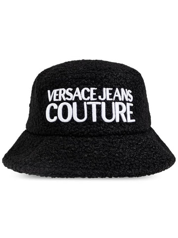 Versace Jeans Couture Hat With Embroidered Logo, Men's, Black - VERSACE - BALAAN 1