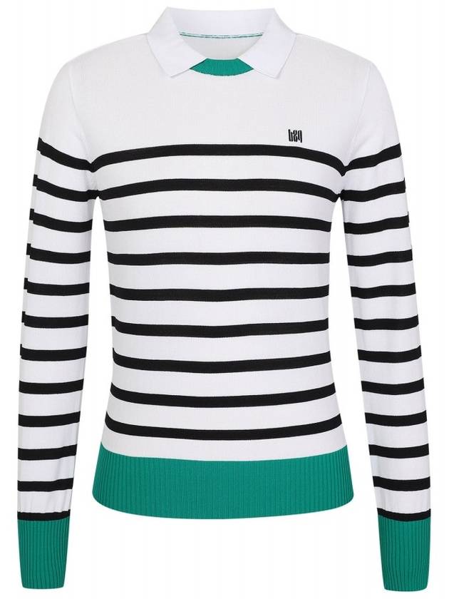 Casual STRIPE Collar SweaterHE1WSW001 - HOLIC&PLAY - BALAAN 3