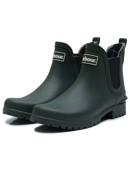 Wilton Wellington Chelsea Rain Boots Green - BARBOUR - BALAAN 2