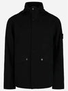 Logo Light Soft Shell Jacket Black - STONE ISLAND - BALAAN 2