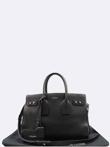 464960 Black Leather Sac de Jour Small Tote Bag Shoulder Strap - SAINT LAURENT - BALAAN 1