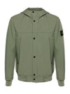 Light Soft Shell R E Dye Technology In Recycled Polyester Hooded Jacket Green - STONE ISLAND - BALAAN 1