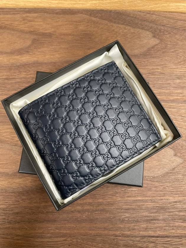 Micro GG Ssima Bifold Wallet Dark Navy - GUCCI - BALAAN 2