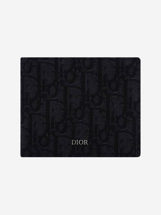 Wallet Black  Oblique Jacquard - DIOR - BALAAN 2