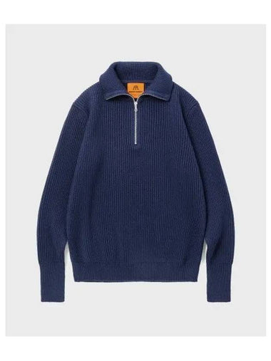 ANDERSEN Navy Half Zip Up Royal Blue - ANDERSEN-ANDERSEN - BALAAN 1