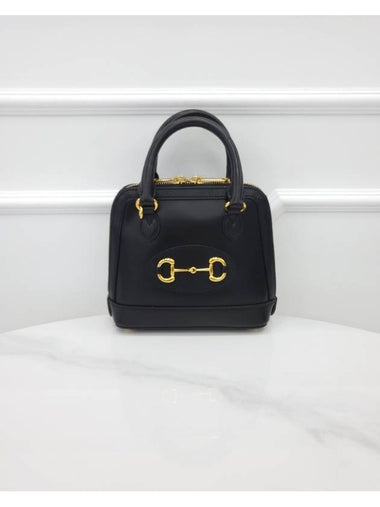 Horsebit 1955 Top Handle Mini Black 640716 - GUCCI - BALAAN 1