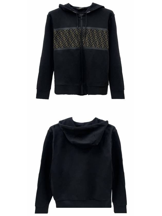 FF Logo Zip Up Hoodie Black - FENDI - BALAAN 5