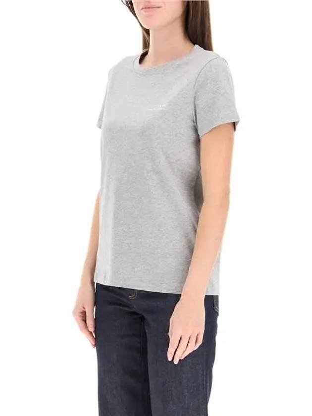 Women's Item Logo Short Sleeve T-Shirt Grey - A.P.C. - BALAAN 3