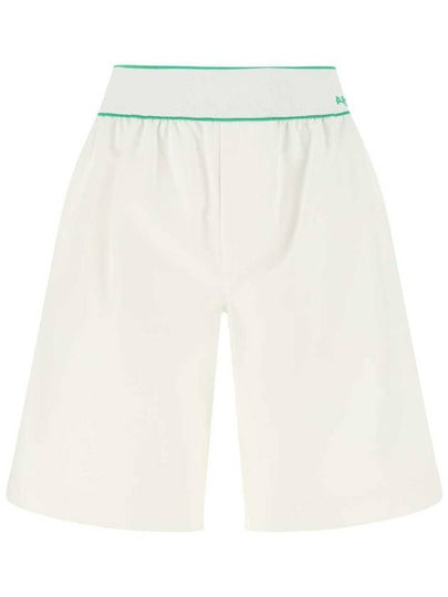 Women's Logo Cotton Paraket Banding Bermuda Shorts White - BOTTEGA VENETA - BALAAN 2