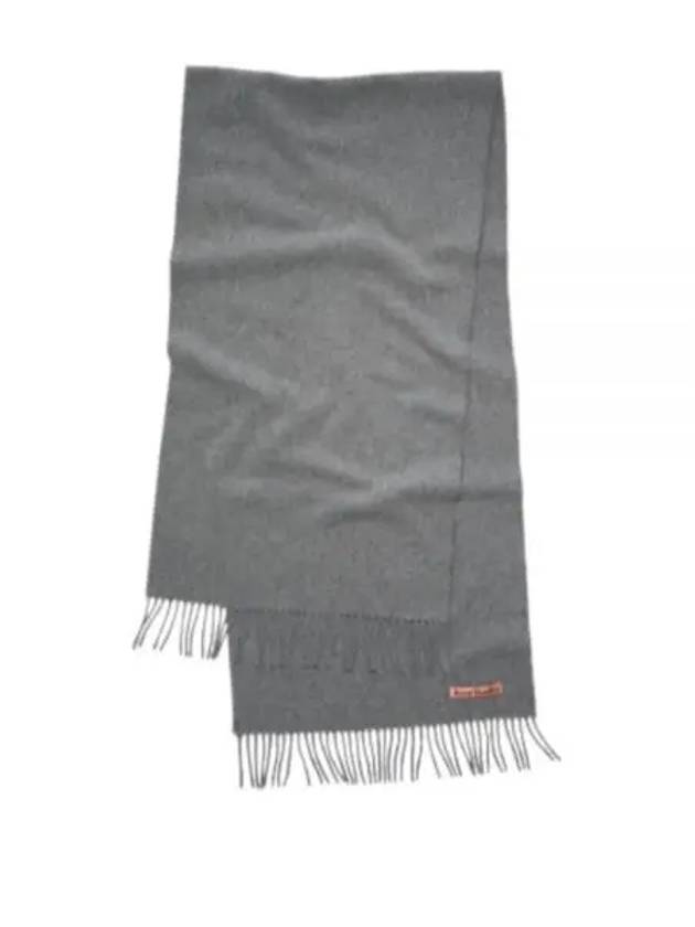 Wool Fringe Scarf Grey Melange - ACNE STUDIOS - BALAAN 2