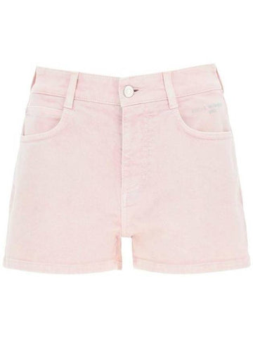 Women's Logo Denim Shorts Pink - STELLA MCCARTNEY - BALAAN 1