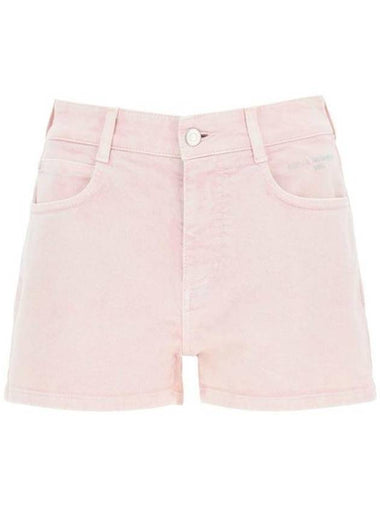 Women's Logo Denim Shorts Pink - STELLA MCCARTNEY - BALAAN 1