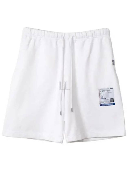 I12SP504 White French Terry Easy Shorts Pants - MIHARA YASUHIRO - BALAAN 1