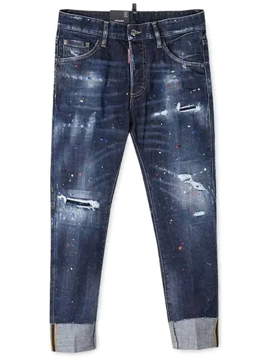 Red Blue Spot Wash Sailor Jeans Blue - DSQUARED2 - BALAAN 1