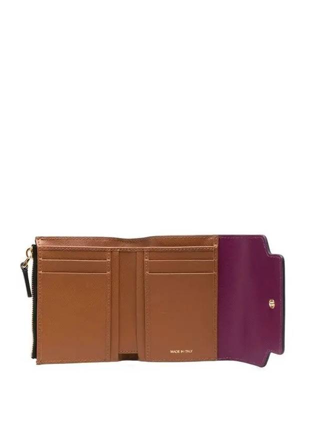 Saffiano Tri-Fold Half Wallet Purple - MARNI - BALAAN 4