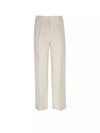 Malizia Linen Wide Pants Ivory - MAX MARA - BALAAN 2