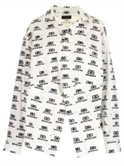 All Over Logo Shirt White - BALENCIAGA - BALAAN 2