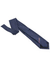 GG Pattern Silk Tie Navy - GUCCI - BALAAN 6