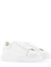 Oversized Leather Tab Low Top Sneakers White - ALEXANDER MCQUEEN - BALAAN 4