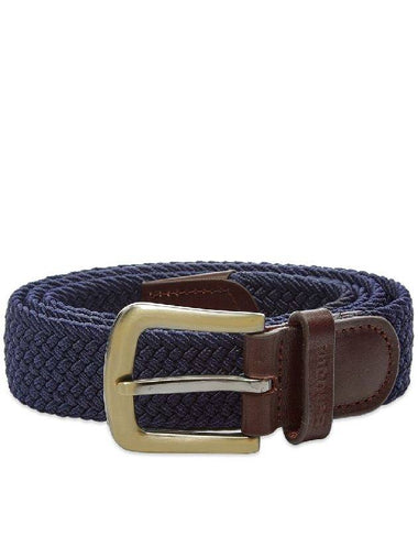 Men's Stretch Webbing Belt Blue - BARBOUR - BALAAN 1