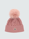 Pom Pom Cashmere Blend Beanie Light Pink - MONCLER - BALAAN 2