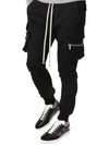 Mastodon Cargo Cotton Track Pants Black - RICK OWENS - BALAAN 2