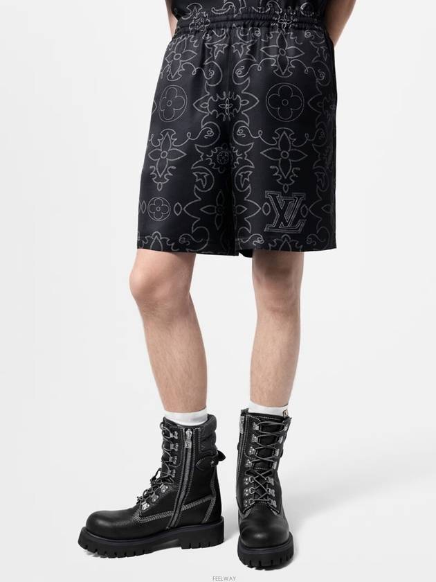 1AFWOT printed silk shorts - LOUIS VUITTON - BALAAN 4