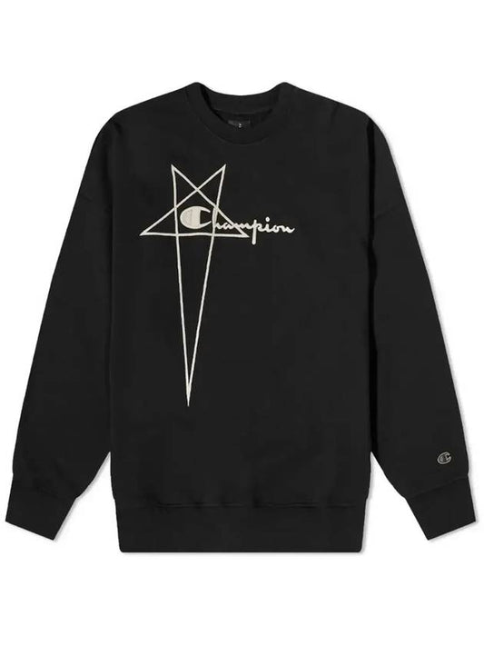 Champion Embroidered Logo Sweatshirt Black - RICK OWENS - BALAAN 1