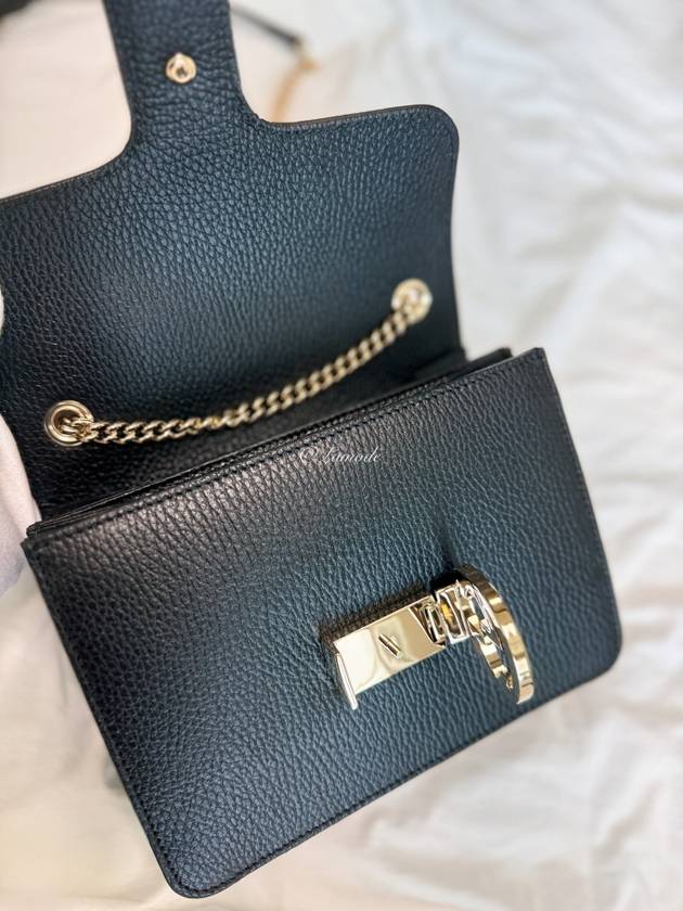 Interlocking GG Chain Small Cross Bag Black - GUCCI - BALAAN 8