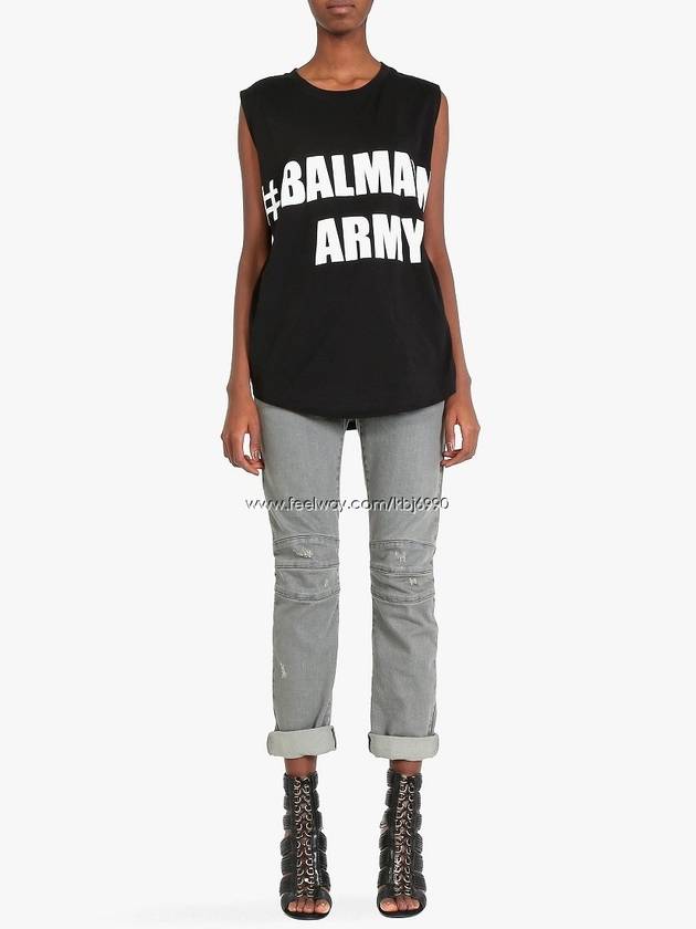 Women's ARMY Logo Sleeveless 8778 493IC5101 - BALMAIN - BALAAN 7