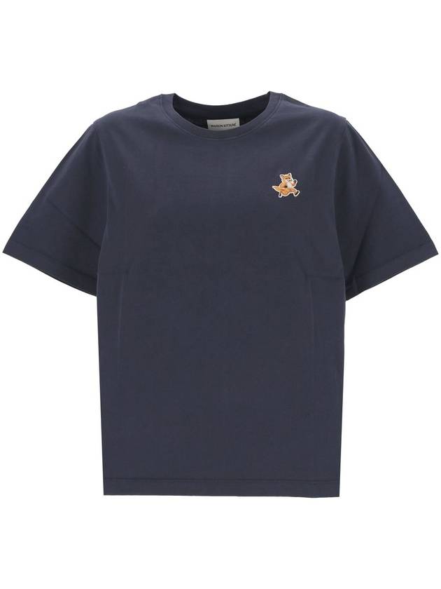 Speedy Fox Patch Comfort Short Sleeve T-Shirt Navy - MAISON KITSUNE - BALAAN 2