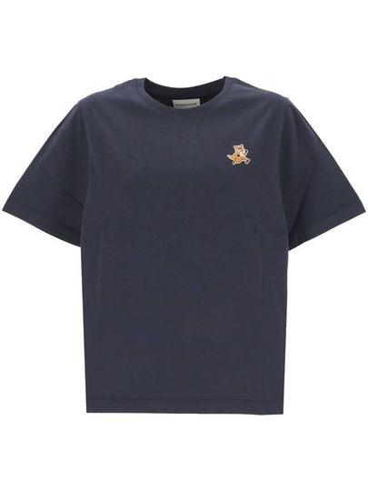 Speedy Fox Patch Comfort Short Sleeve T-Shirt Navy - MAISON KITSUNE - BALAAN 2